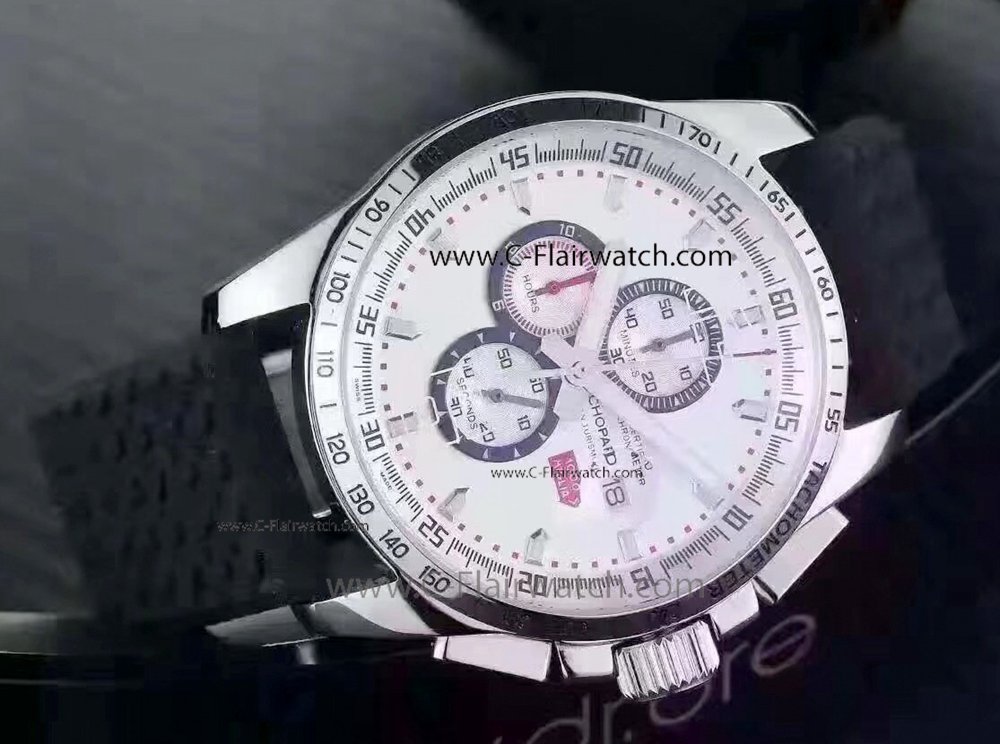 Copy Chopard Alfa Romeo Chronograph Men Watch White Dial